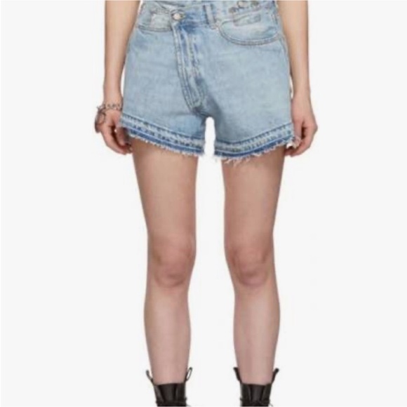 R13 Cross Over Denim Blue Women's Shorts SZ 27 - Picture 4 of 9